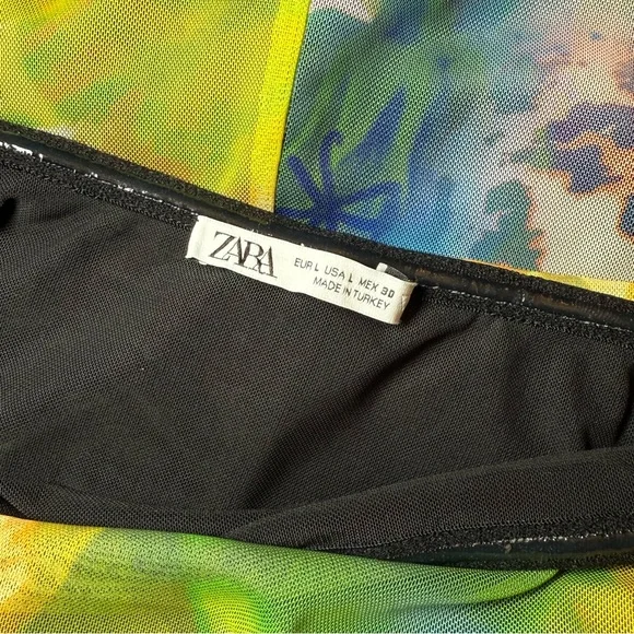 Zara Multicolor Strapless Dress - Picture 7 of 8